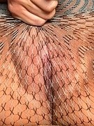 Fancy fishnet pantyhose and high heels funtime with Natalia Forrest