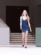The second our creepy camera man saw teen Sydney Cross' long legs in her sexy pantyhose