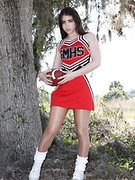 Cheerleader shiny pantyhose