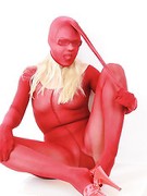 Fucking-hot Barra Brass dildoes her self plus a black fake penis while being covered with hose